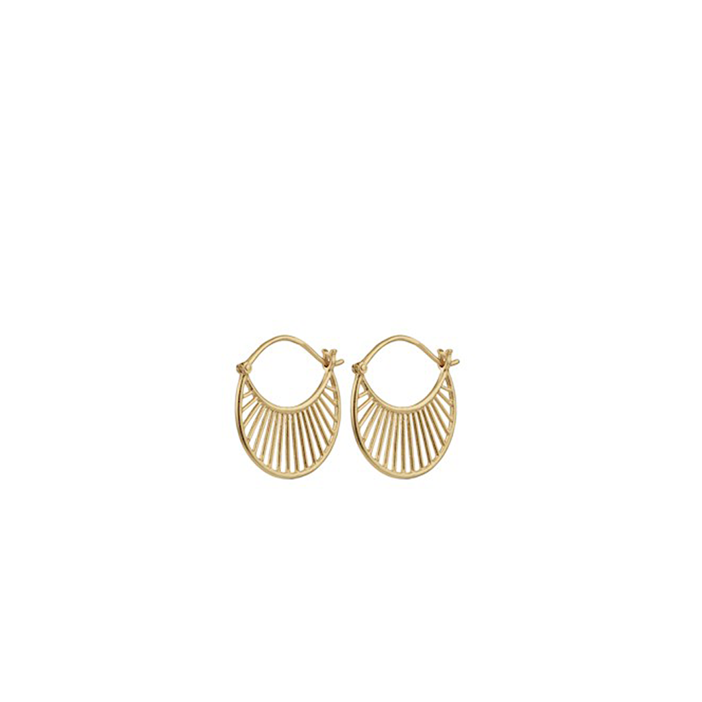 Junajoux Pernille Corydon Daylight Earrings Creolen Ohrringe Sonnenstrahlen Matt Silbergold 1957