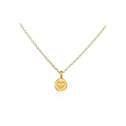 Satya Jewelry - Mini Herz Kette Tender Heart Necklace matt Gold