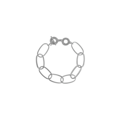 Sence Copenhagen - Große Glieder Armband Essentials Power bracelet matt silver