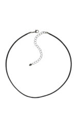 Konplott - Zierliche Kette Necklace Zodiac Lederkette Dunkelbraun Silber