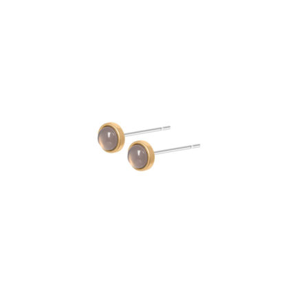 Sence Copenhagen - Ohrstecker Earstuds Grey Agate Gold