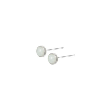 Sence Copenhagen - Ohrstecker Earstuds helles Aqua Aquamarine matt Silber
