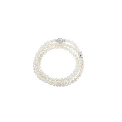 Sence Copenhagen - Kette / Armband Necklace Bracelet Essentials Hippie Pearls matt silver