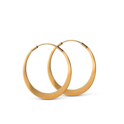 Enamel Copenhagen - Creolen Ohrringe Earring Simplicity flach matt Gold