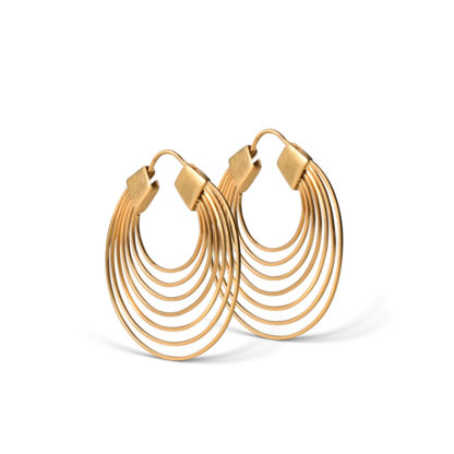 Enamel Copenhagen - Creolen Ohrringe Earring Graceful mehrreihig matt