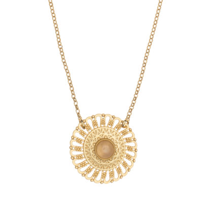 Hoffnungsträger - Kette Love Chain mit Mandala & Rosenquarz