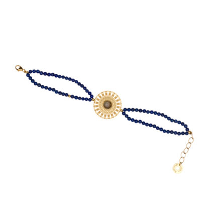 Hoffnungsträger - Armband Mandala Armkette mit Mini-Lapislazuli
