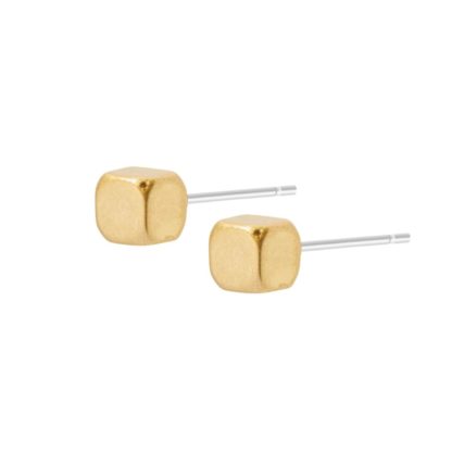 Sence Copenhagen - Mini Würfel Ohrringe Essentials Solitude ear studs matt gold 5 mm