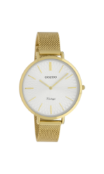 Oozoo - Uhr Vintage Series 40 mm Gold Mesh perlmuttschimmerndes Ziffernblatt