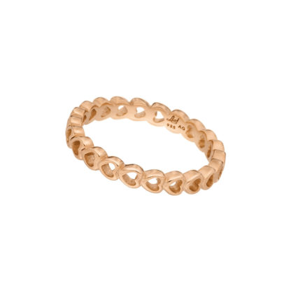 Leaf - Ring Endless Heart 18 K Roségold vergoldet