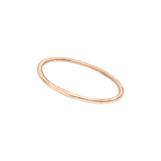 Leaf - Stacking Ring Basic 18 K Roségold vergoldet