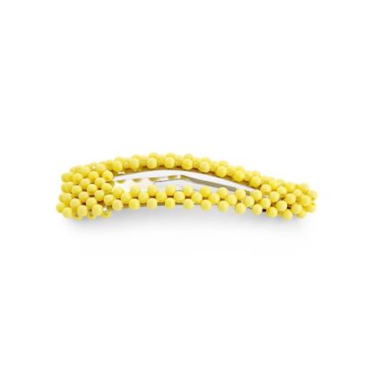 Sui Ava - Haarspange Ingrid Pearl Clip Yellow Gelb Silver Silber