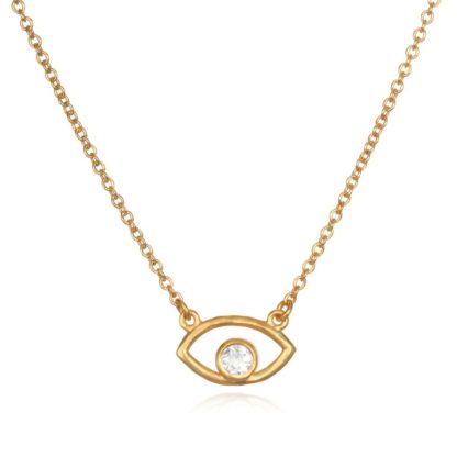 SATYA Jewelry - Kette Protection Eye Safeguarded Spirit Necklace Auge Topas