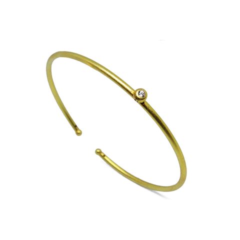 Aqua Dulce - Armband Armreif Bracelet Crystal mini Zirkonia Dots Gelbgold