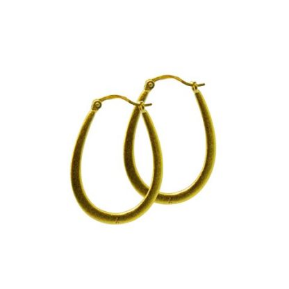 Aqua Dulce - Ohrringe Creolen oval matt Gold