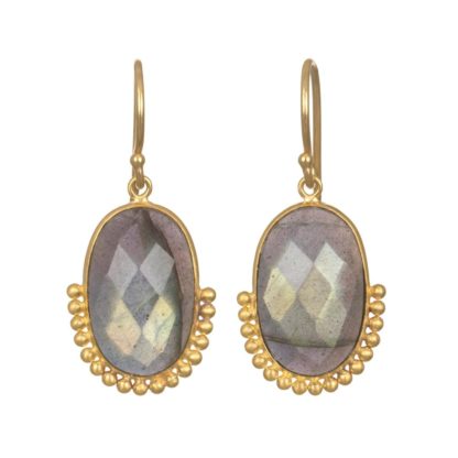 SATYA Jewelry - Ohrringe Labradorit Illuminated Truth Earrings marmoriert – Bild 2