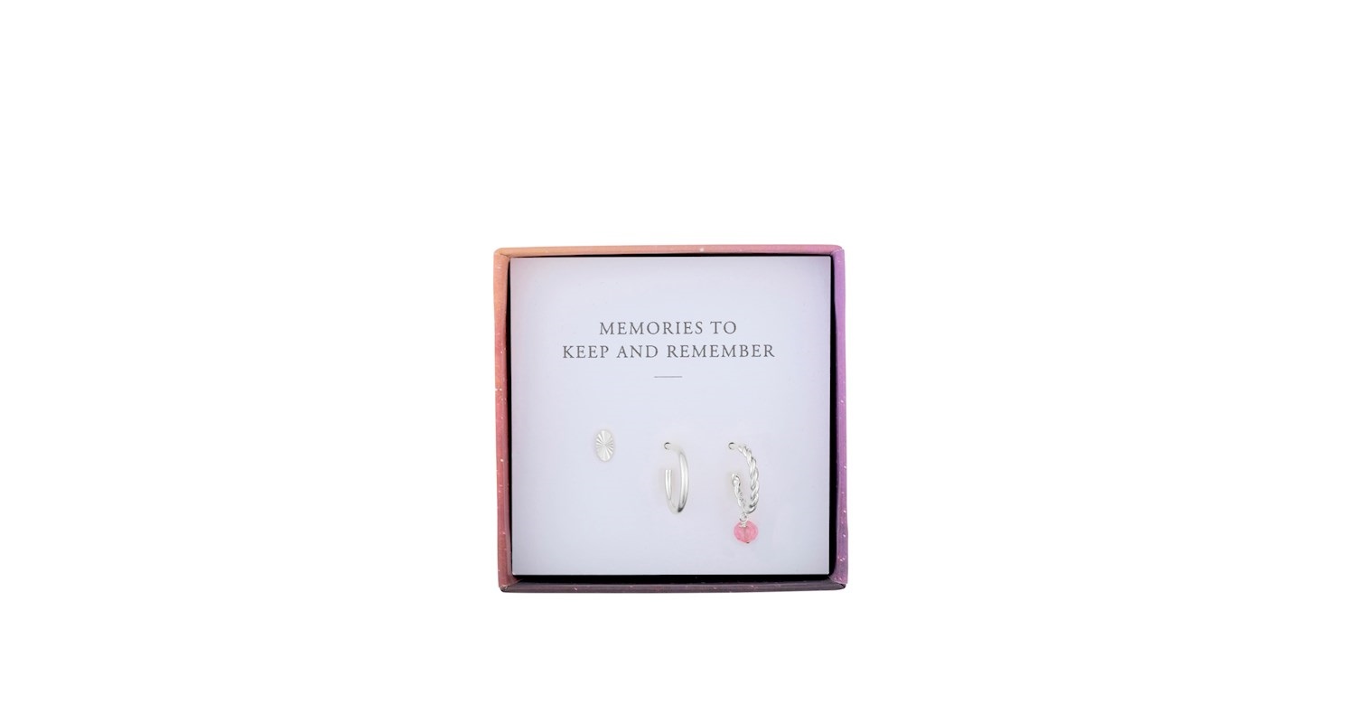 Pernille Corydon - Drei Ohrringe Stecker Daydream Earring box pink Achat
