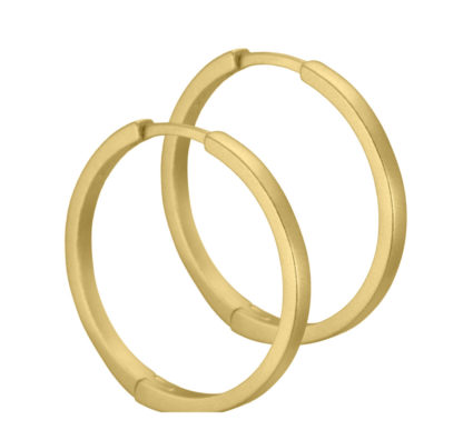 Aqua Dulce - Ohrringe Creolen Klappcreole Hoop Malia Gold matt  ca. 2,5 cm