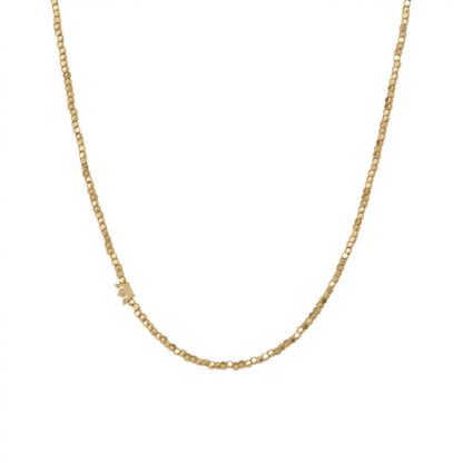 Sence Copenhagen - Kette Essentials Necklace Würfel und Krone matt Gold
