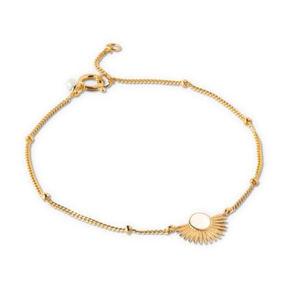 Enamel Copenhagen - Armband Bracelet Soleil Daisy Creme Puder matt Gold