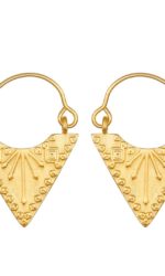 SATYA Jewelry - Hoops Graceful Strength Earrings Triangle Ohrringe Creolen Dreieck matt Gold
