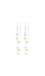 Pernille Corydon - Lange Ohrringe Durchzieher Meadow Earchains bunt