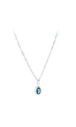 Pernille Corydon - Kette Hellir Blue Ice Necklace Topas Labradorit Quarz