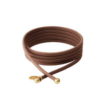 Sence Copenhagen - Kette Necklace / Armband Bracelet Strap Brown Braun Leder matt Gold