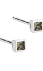 Aqua Dulce - Mini Ohrringe Stecker Olive Square Silber