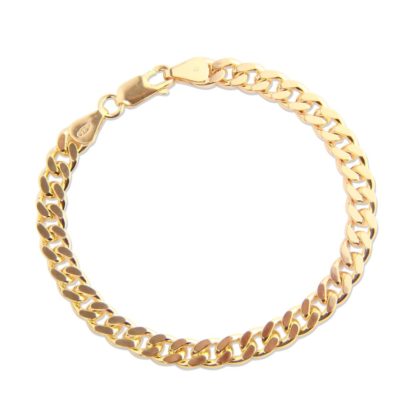 Jeberg Jewellery - Statement Saga Armband Bracelet Chain 5 mm Panzer 17 cm Gold