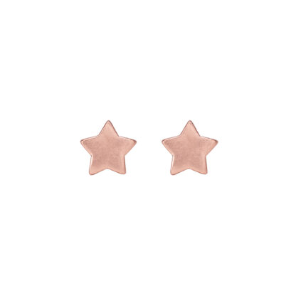 Sence Copenhagen - Stern Ohrringe Essentials Star ear studs matt roségold 1 cm