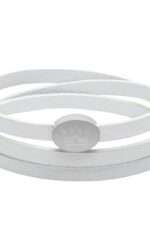 Sence Copenhagen - Lederarmband Krone Crown leather wrap bracelet creme white 55 cm