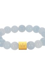Sence Copenhagen - Aquamarin Armband Naturstein Natural gems bracelet aquamarine matt gold