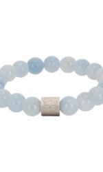 Sence Copenhagen - Aquamarin Armband Naturstein Natural gems bracelet aquamarine matt silver