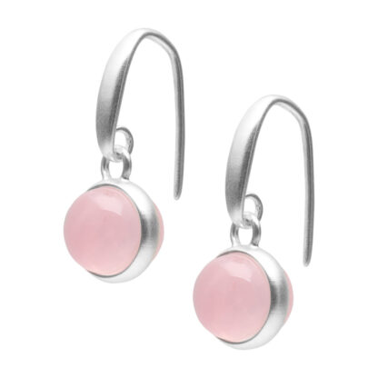 Sence Copenhagen - Ohrringe Lolo earrings rose quartz matt 2,5 cm