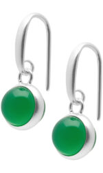 Sence Copenhagen - Ohrringe Lolo earrings green quartz matt 2,5 cm