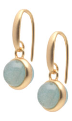 Sence Copenhagen - Ohrringe Lolo earrings aquamarine matt  2,5 cm