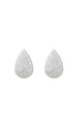 Sence Copenhagen - Tropfen Ohrringe Essentials flat Drop ear studs matt 1 cm