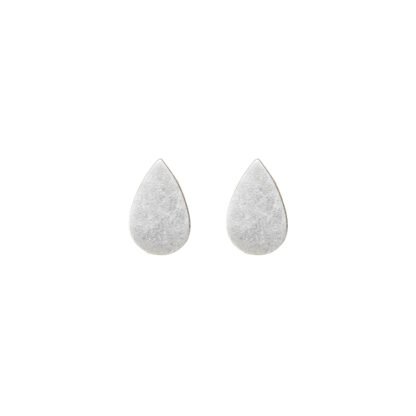 Sence Copenhagen - Tropfen Ohrringe Essentials flat Drop ear studs matt 1 cm