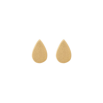 Sence Copenhagen - Tropfen Ohrringe Essentials flat Drop ear studs matt 1 cm