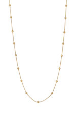 Sence Copenhagen - Lange Kette Essentials Silence matt gold Dots 95 cm